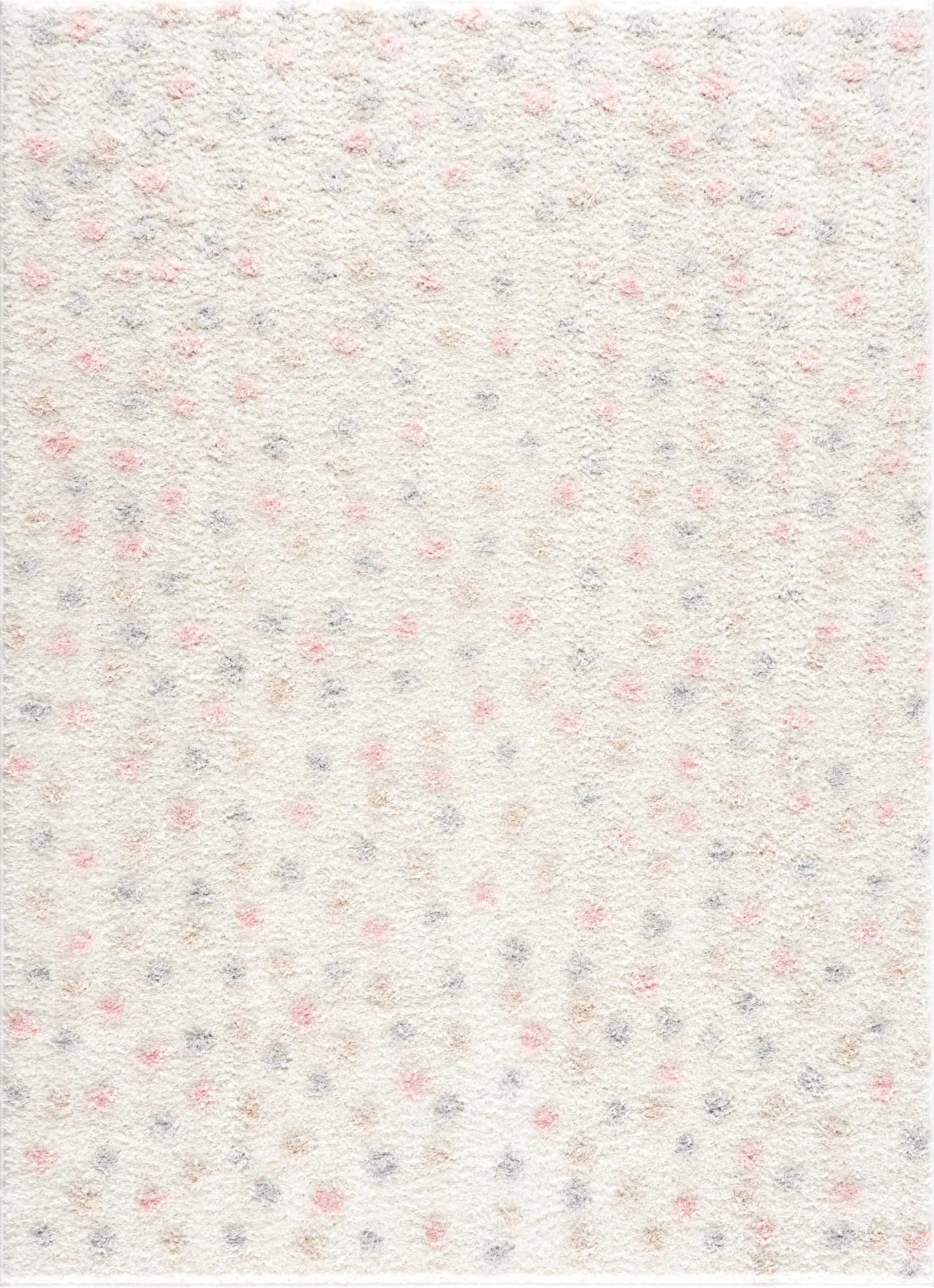 Cansu Pink & Cream Dotted Area Rug by Boutique Rugs