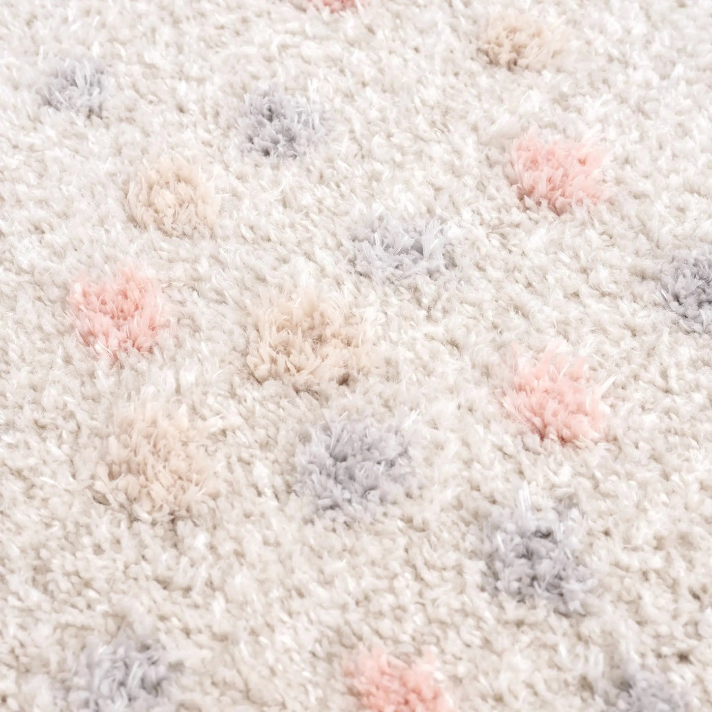 Cansu Pink & Cream Dotted Area Rug by Boutique Rugs
