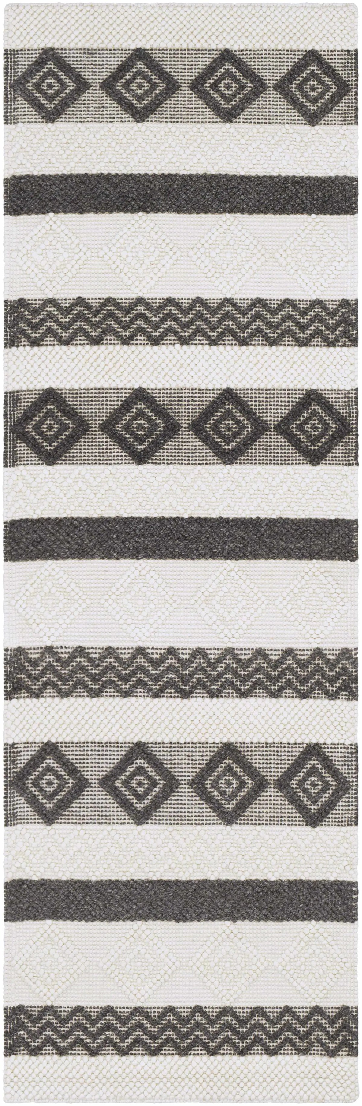 Whittington Black&White Wool Rug - Clearance, photo 3 of 9