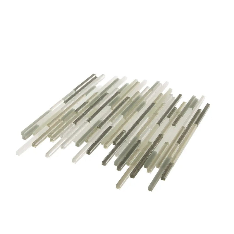Beige 12x12 Glossy Matte Textured Brick Glass Mosaic Tile (5 pack, 4.83 sq ft/case) by Apollo Tile