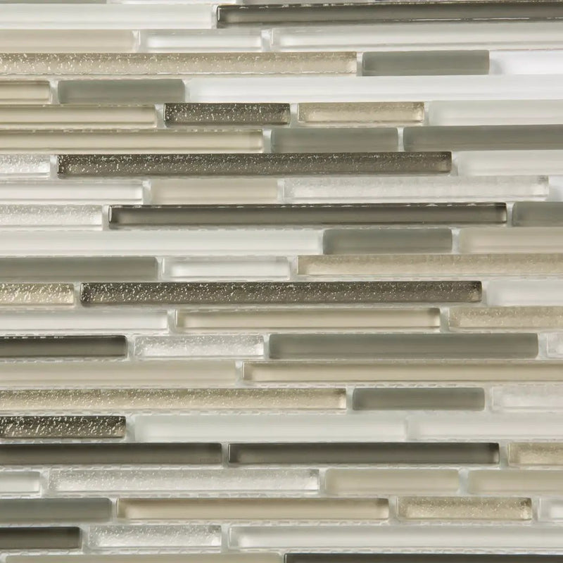 Beige 12x12 Glossy Matte Textured Brick Glass Mosaic Tile (5 pack, 4.83 sq ft/case) by Apollo Tile