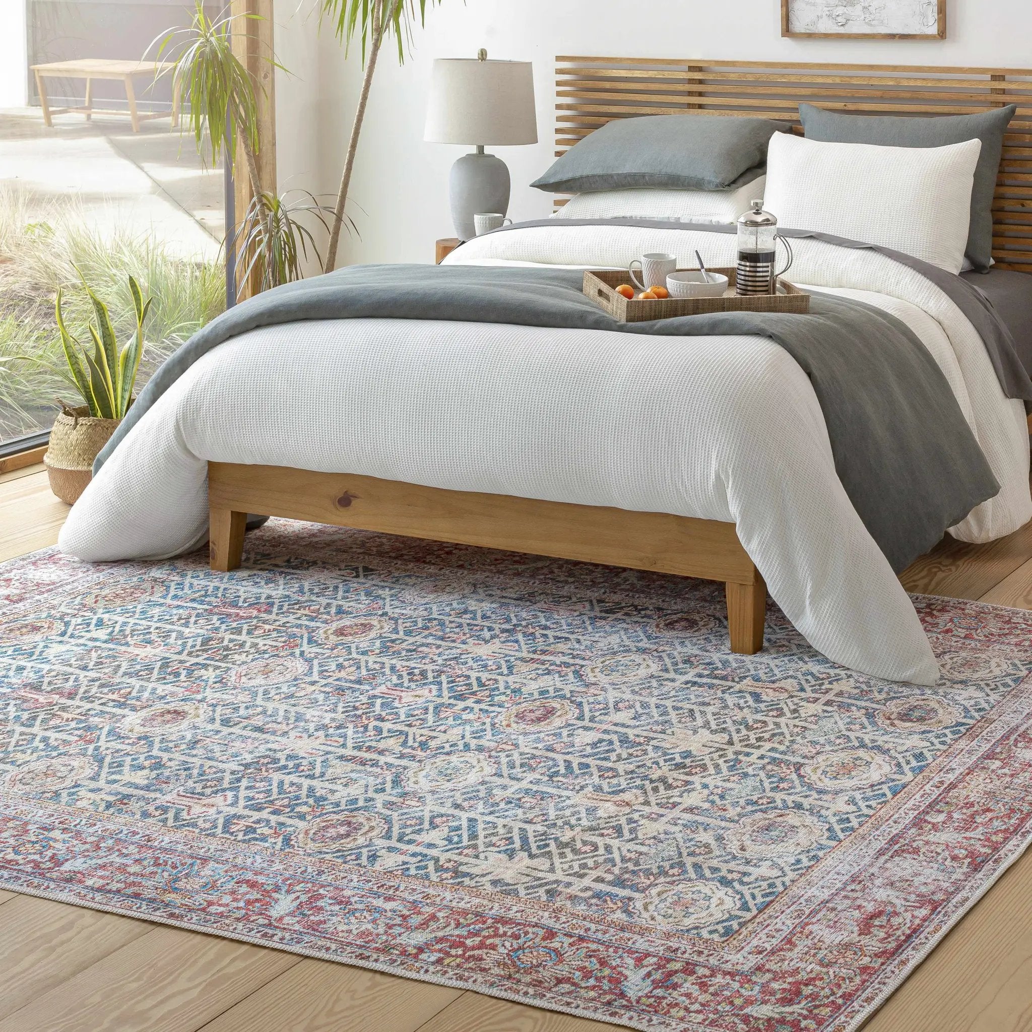 Rust Catadupa Distressed Washable Area Rug - Clearance by Boutique Rugs