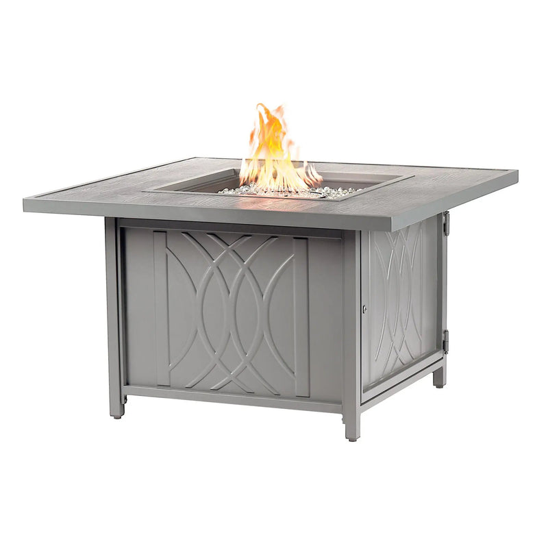 Aluminum 42-in Square Propane Fire Table with Beads, Covers and Lid by Sharicks