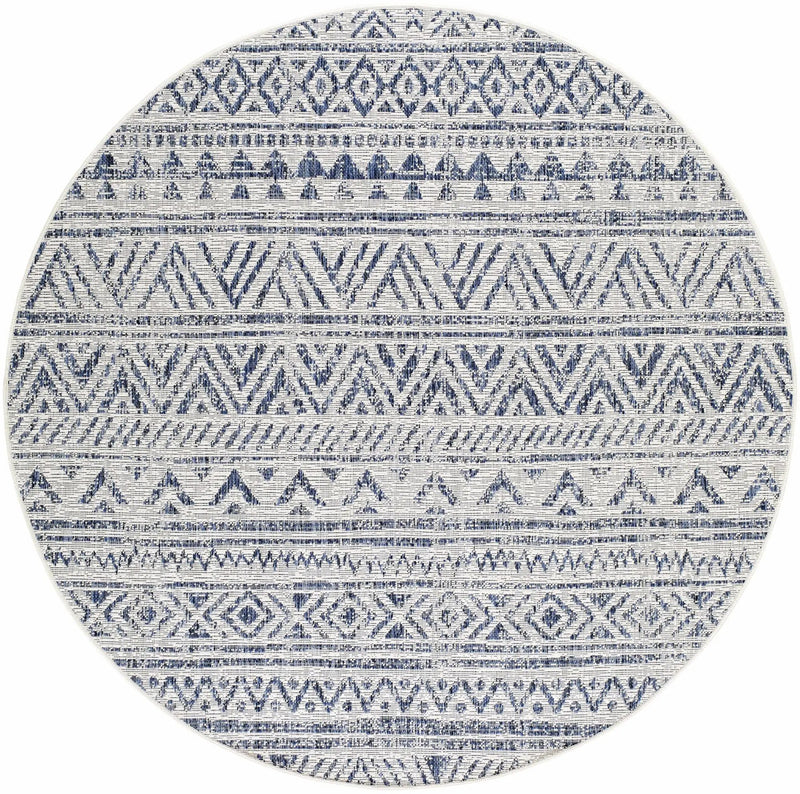 Madras Navy All Over Performance Outdoor Rug by Boutique Rugs