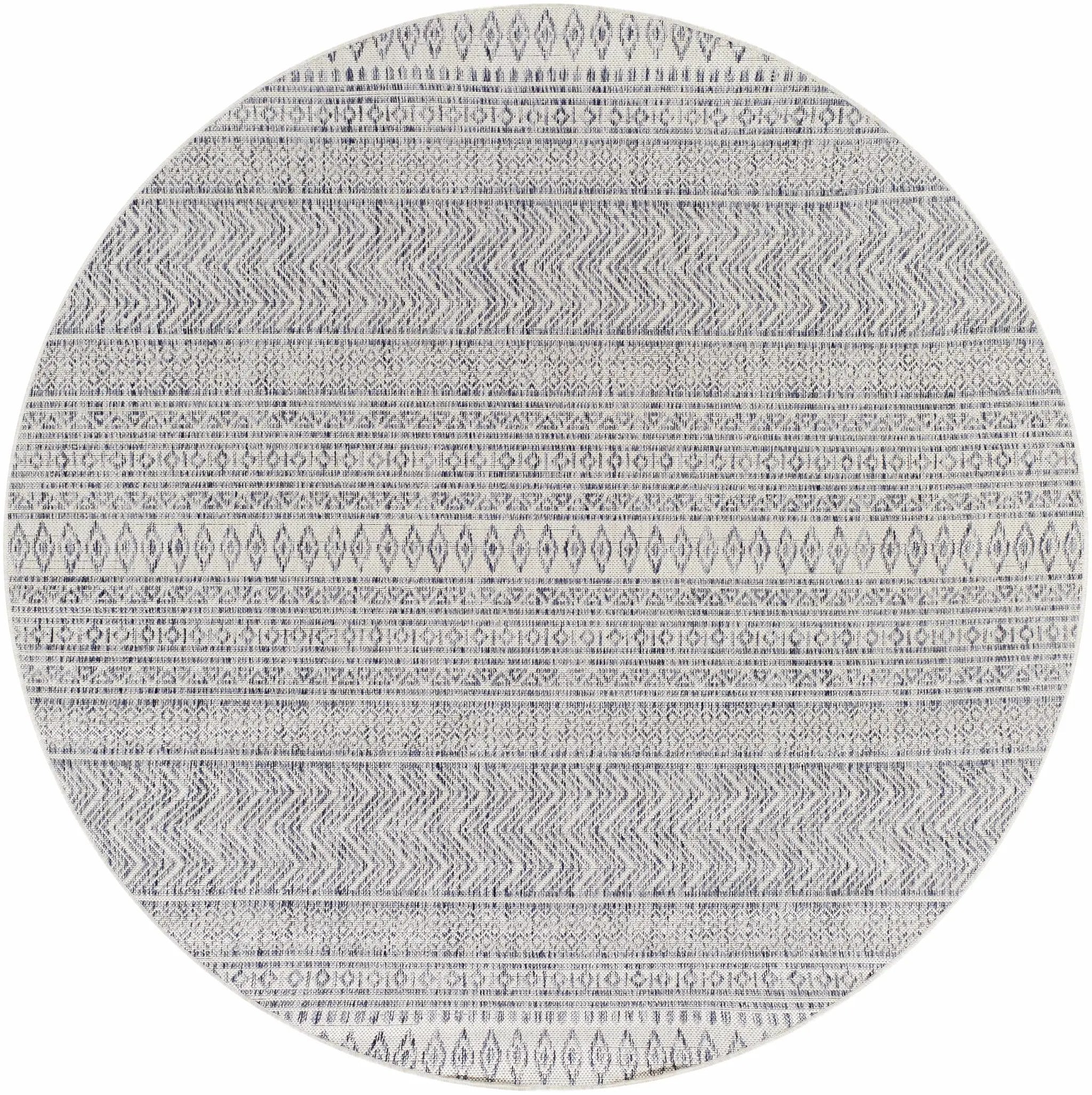 Madras Navy All Over Performance Outdoor Rug by Boutique Rugs