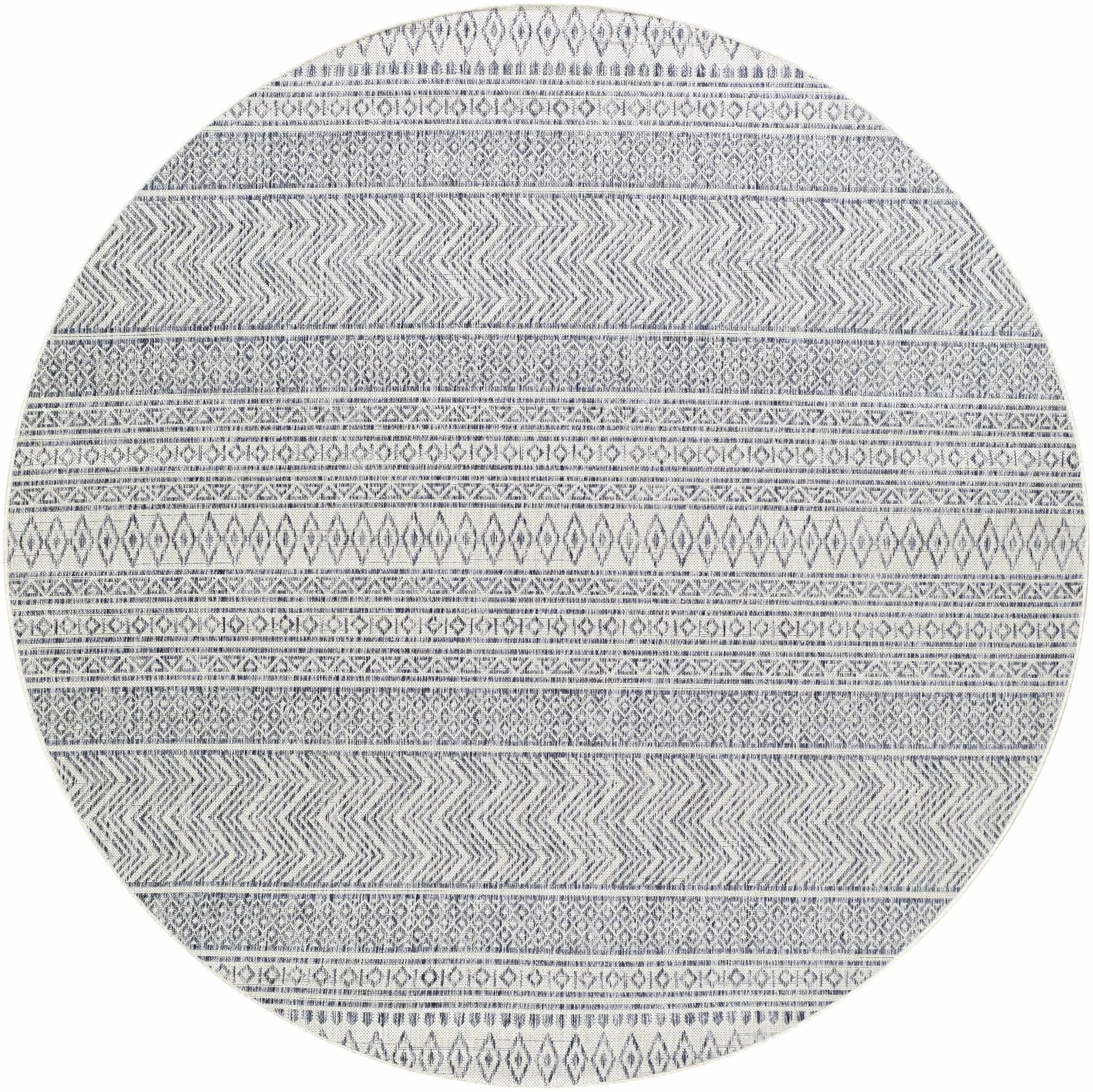 Madras Navy All Over Performance Outdoor Rug by Boutique Rugs