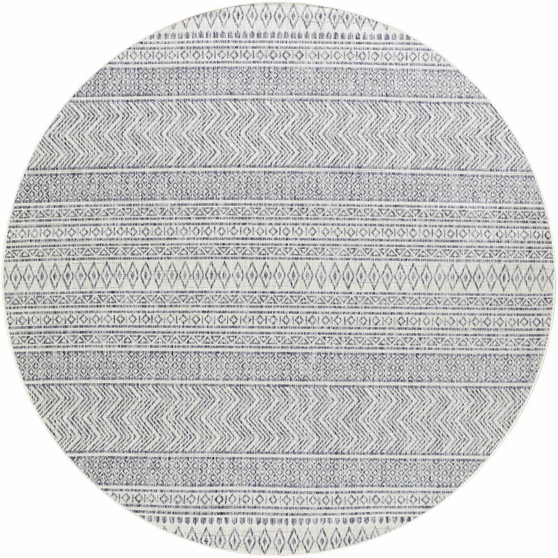 Madras Navy All Over Performance Outdoor Rug by Boutique Rugs