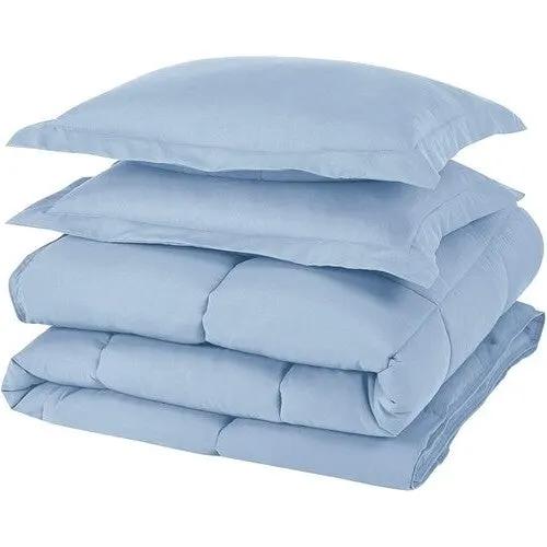 Queen Size Reversible Microfiber Down Alternative Comforter Set in Blue by HomePacific