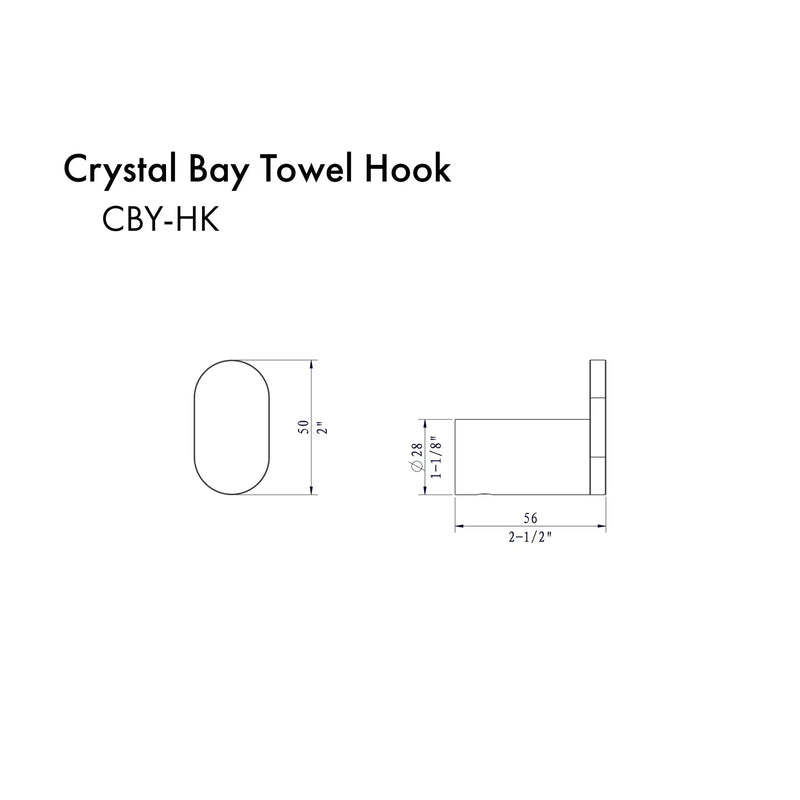 ZLINE Crystal Bay Bathroom Accessories Package with Towel Rail, Hook, Ring and Toilet Paper Holder, 4BP-CBYACC-CH by Farmhouse Kitchen and Bath