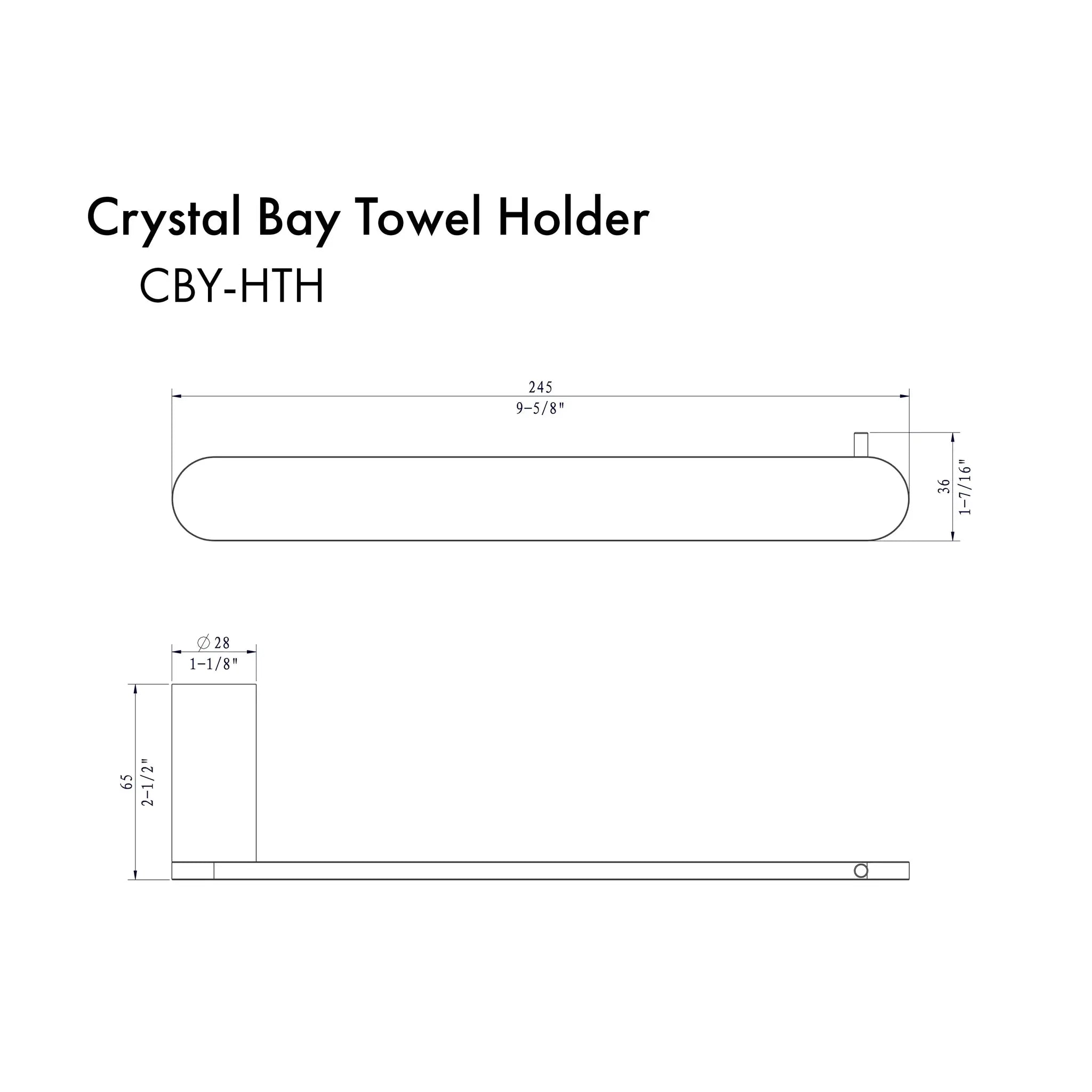 ZLINE Crystal Bay Bathroom Accessories Package with Towel Rail, Hook, Ring and Toilet Paper Holder, 4BP-CBYACC-CH by Farmhouse Kitchen and Bath