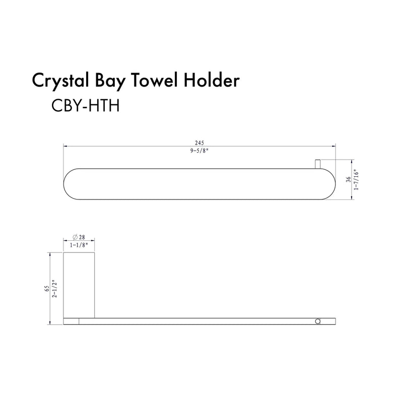 ZLINE Crystal Bay Bathroom Accessories Package with Towel Rail, Hook, Ring and Toilet Paper Holder, 4BP-CBYACC-CH by Farmhouse Kitchen and Bath