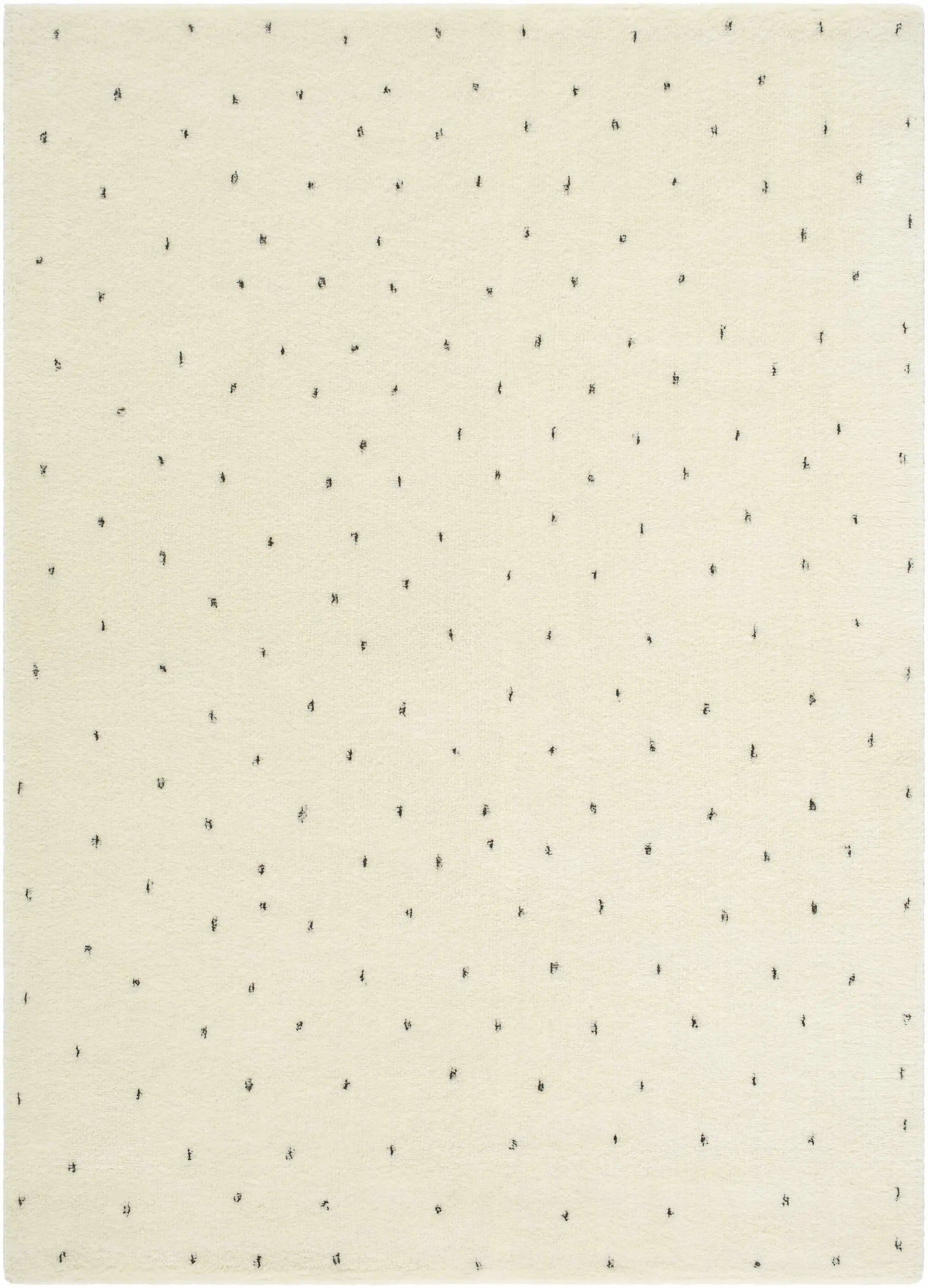 Cirila Dotted Ivory Washable Wool Rug by Boutique Rugs