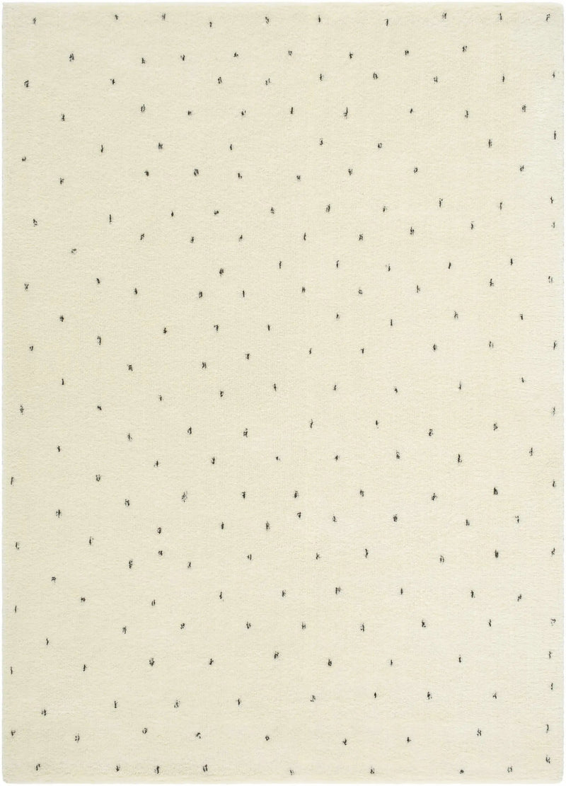 Cirila Dotted Ivory Washable Wool Rug by Boutique Rugs