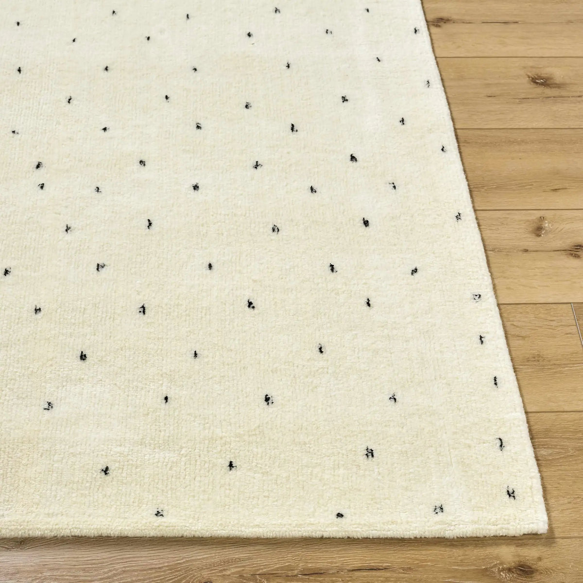 Cirila Dotted Ivory Washable Wool Rug, photo 5 of 7