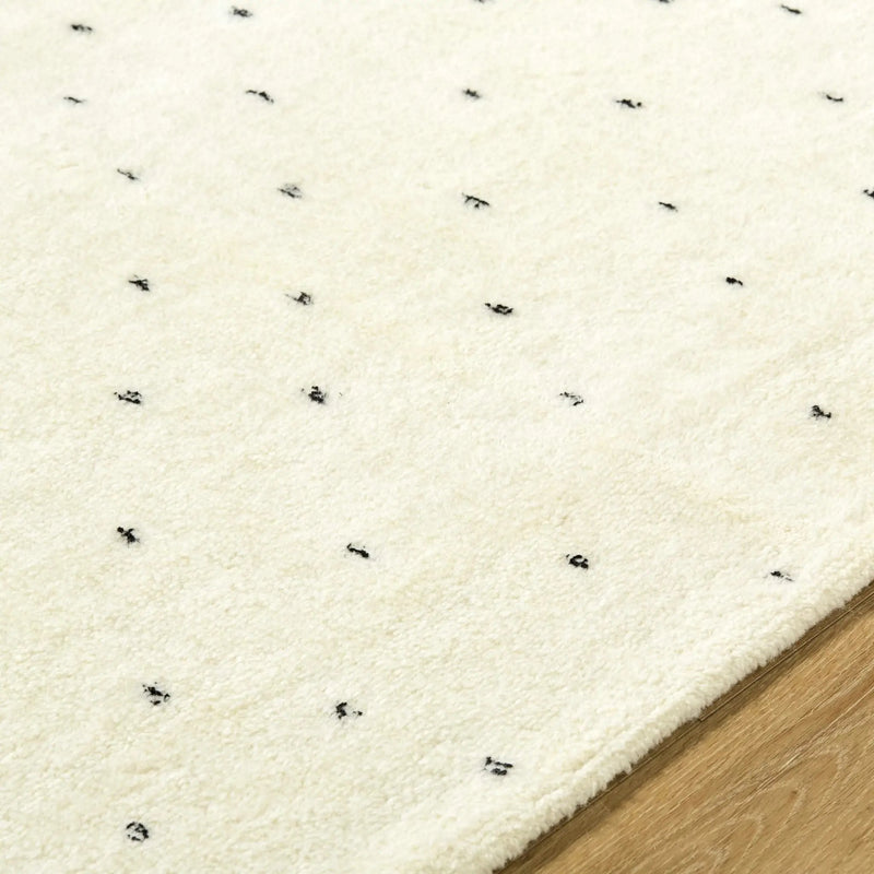 Cirila Dotted Ivory Washable Wool Rug by Boutique Rugs
