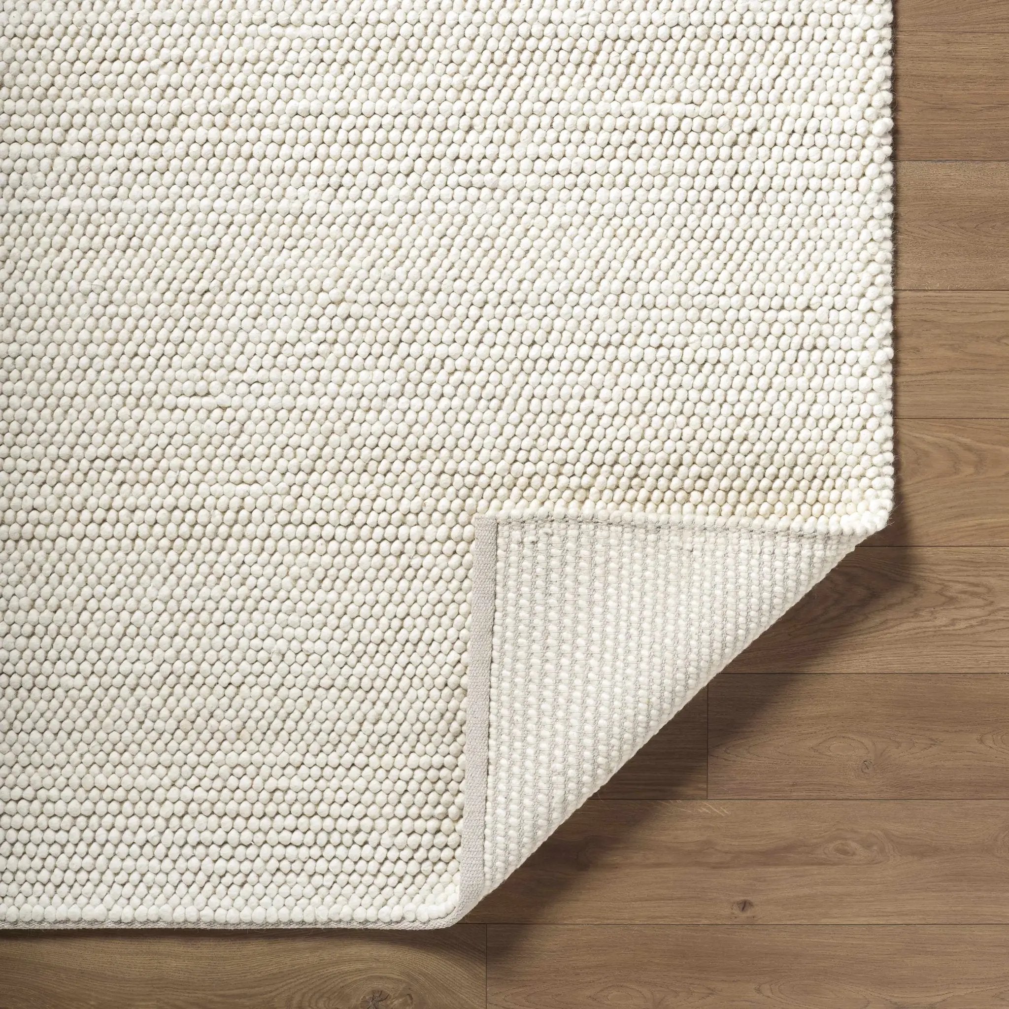 Clayne Beige Premium Wool Area Rug by Boutique Rugs