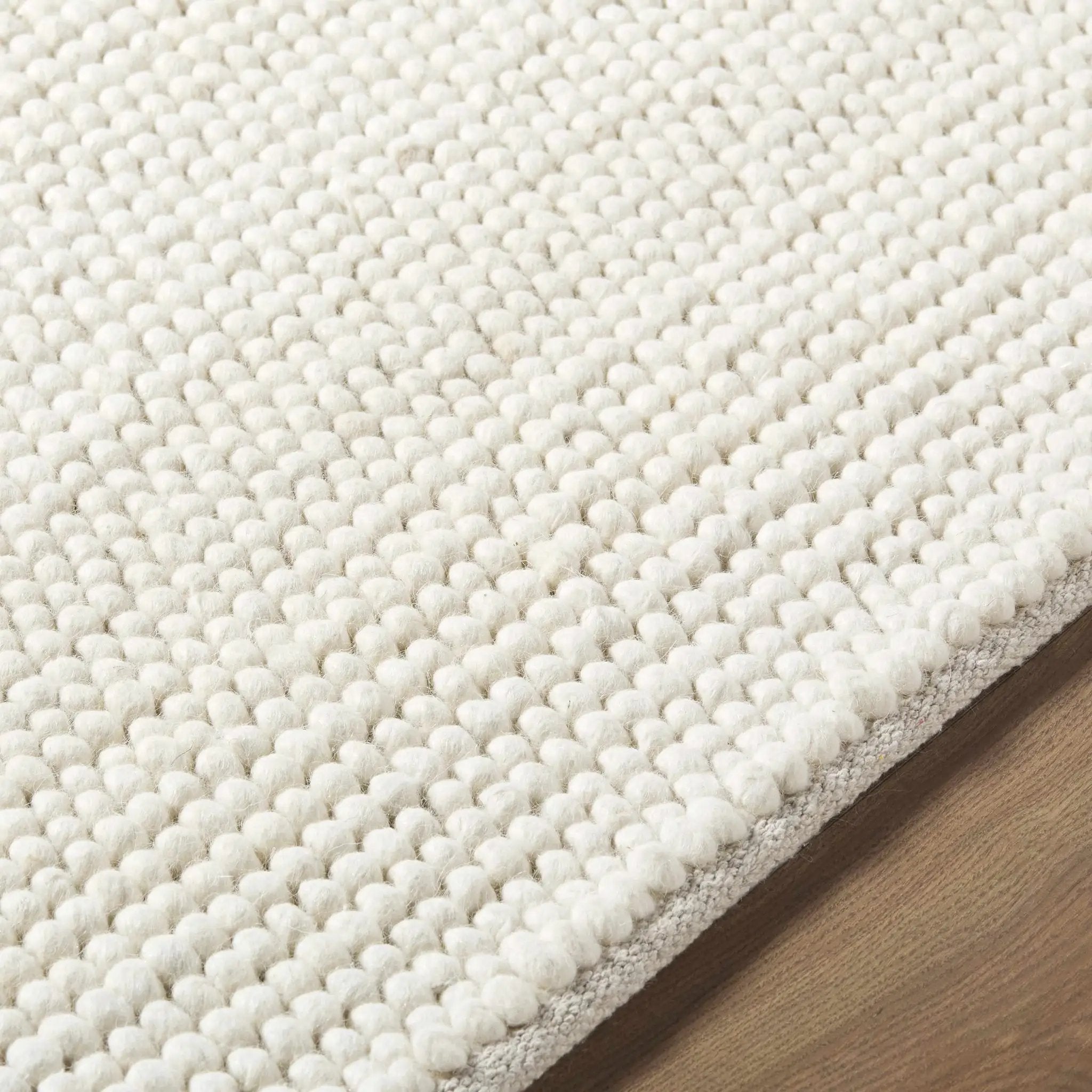 Clayne Beige Premium Wool Area Rug by Boutique Rugs