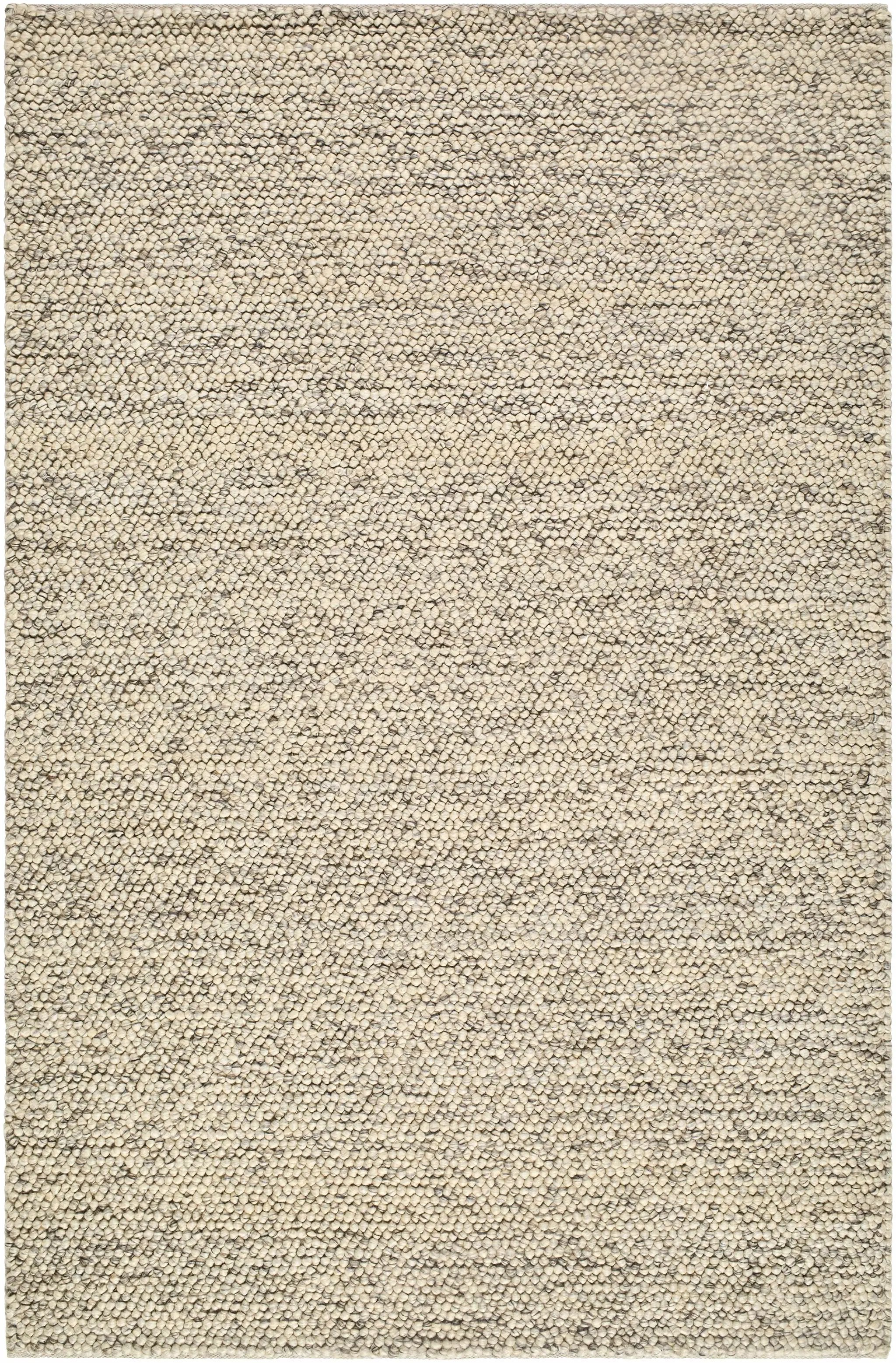 Clayne Beige & Charcoal Premium Wool Area Rug by Boutique Rugs