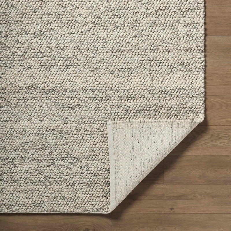 Clayne Beige & Charcoal Premium Wool Area Rug by Boutique Rugs