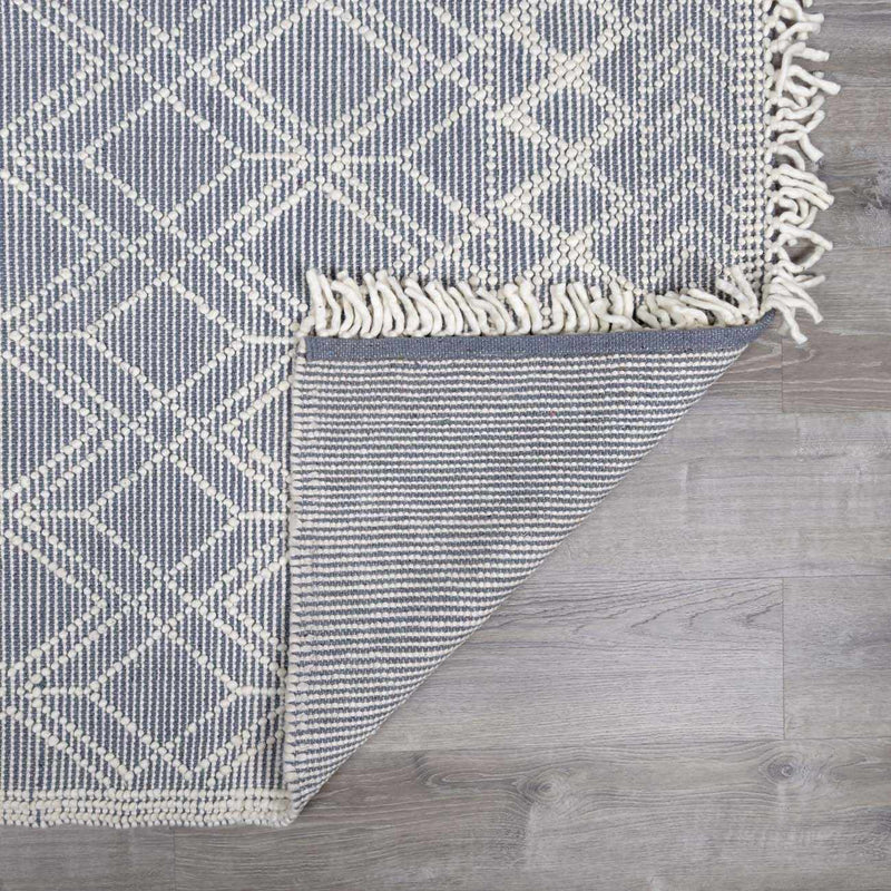 Ramsbury Denim Blue Wool Rug by Boutique Rugs
