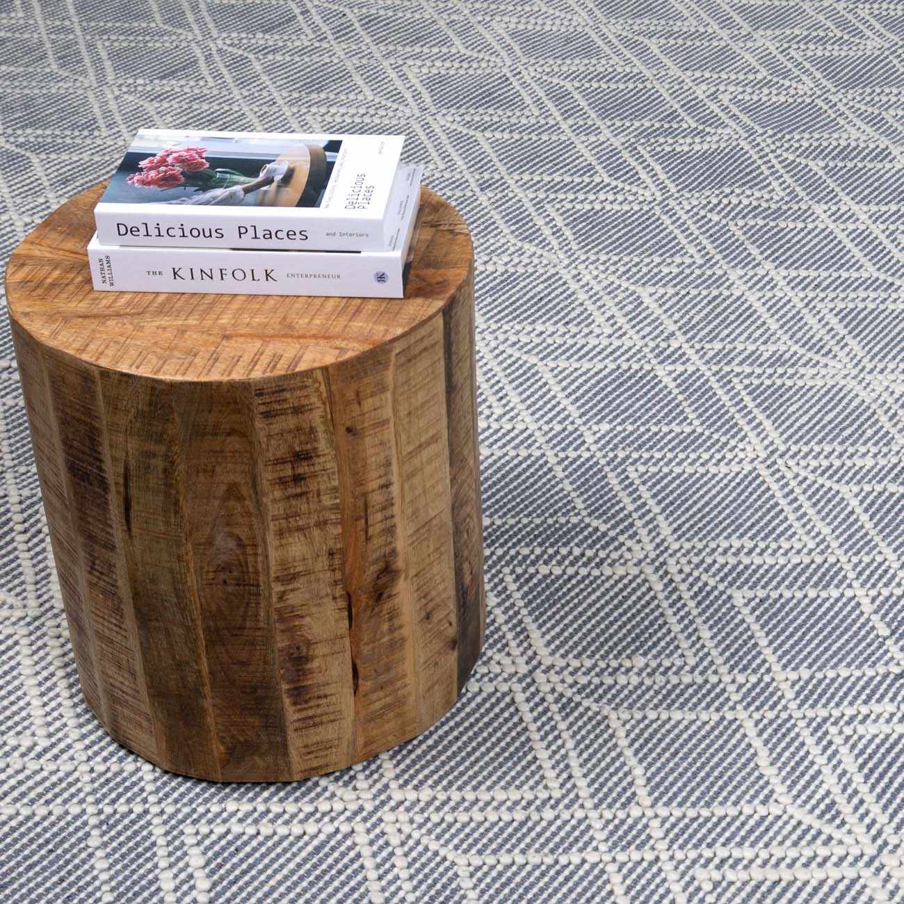 Ramsbury Denim Blue Wool Rug by Boutique Rugs