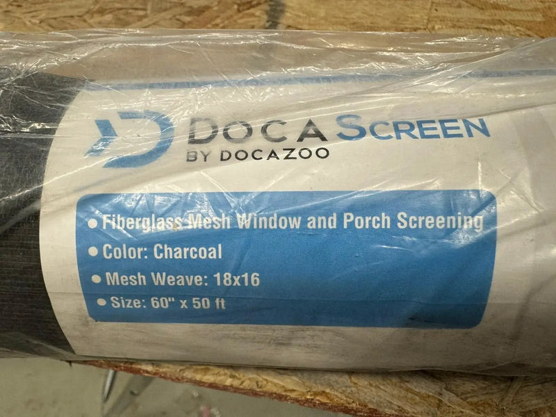Docazoo DocaScreen Window Screen Replacement - DIY for House Windows, Door, Pool, Porch or Back Patio - Easy to Cut Fiberglass Roll Screen Door Mesh, by Selzalot