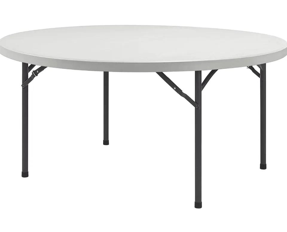 Open Box Lorell Banquet Table, 60 by 60 by 29-1/2-Inch, Platinum by Selzalot