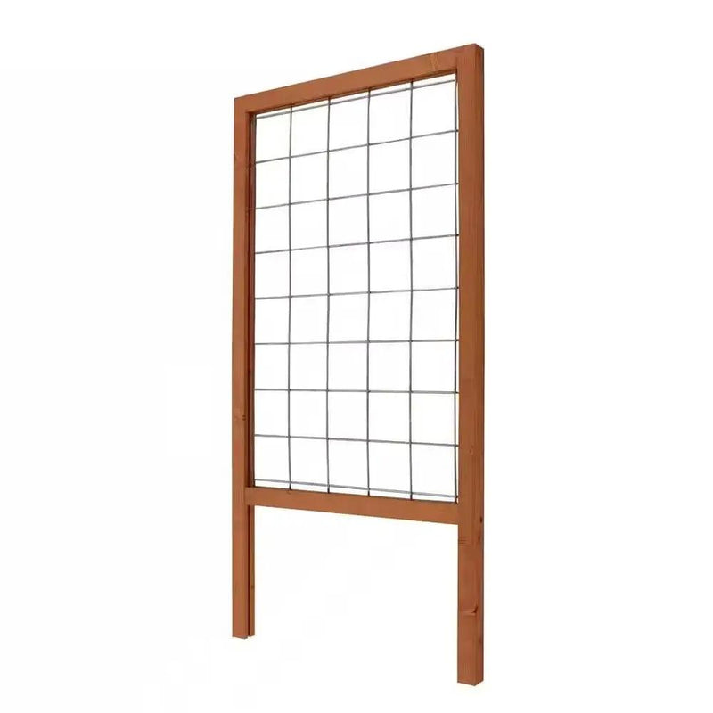 48-inch Outdoor Pine Wood Frame Garden Trellis with Metal Wire Lattice by HomePacific