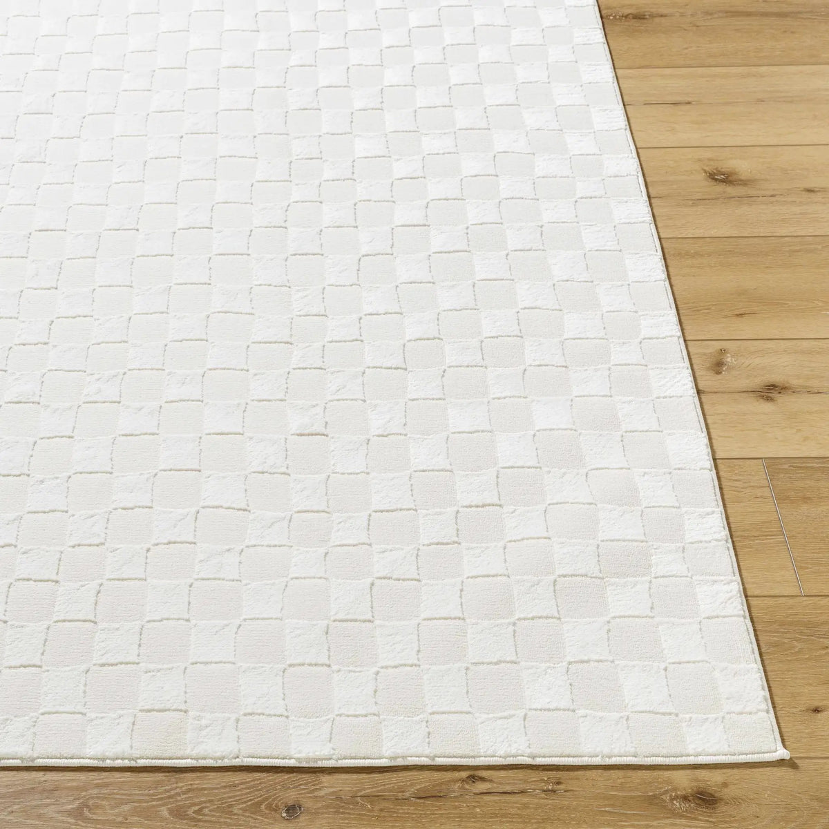Carina Light 3D Checkered Washable Area Rug, photo 5 of 7