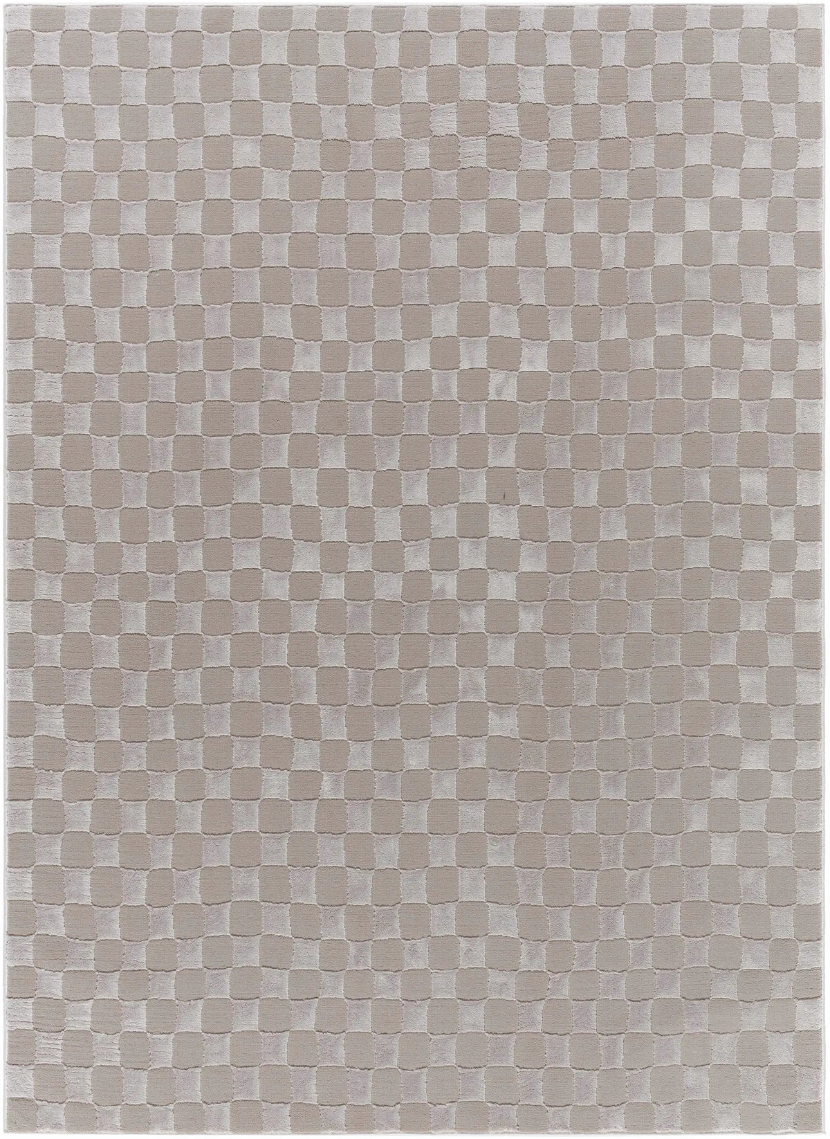 Carina Dark 3D Checkered Washable Area Rug