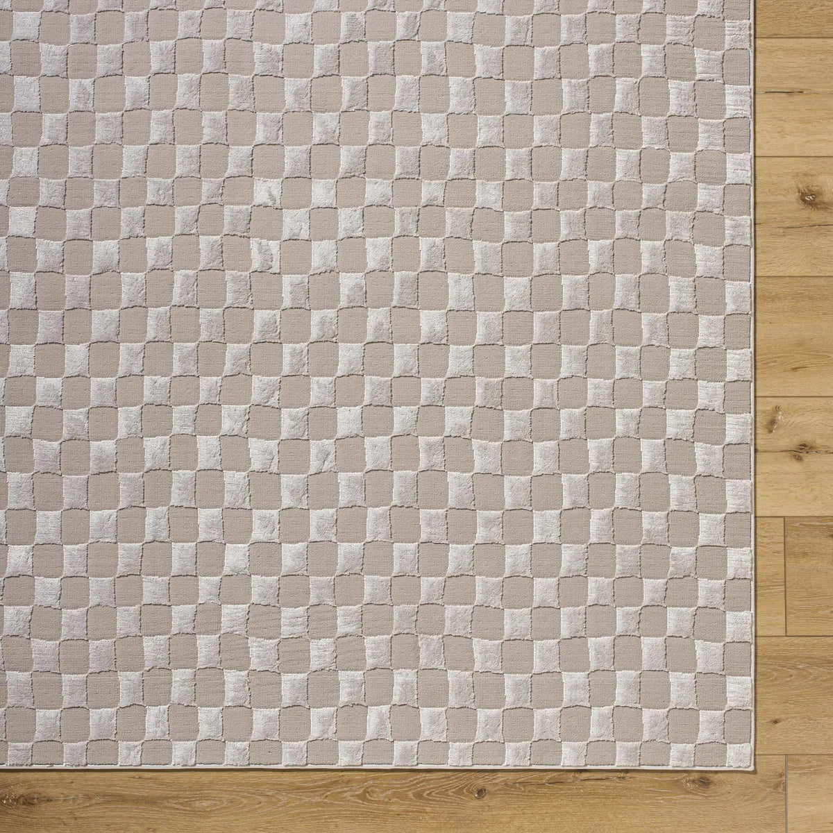 Carina Dark 3D Checkered Washable Area Rug, photo 7 of 7