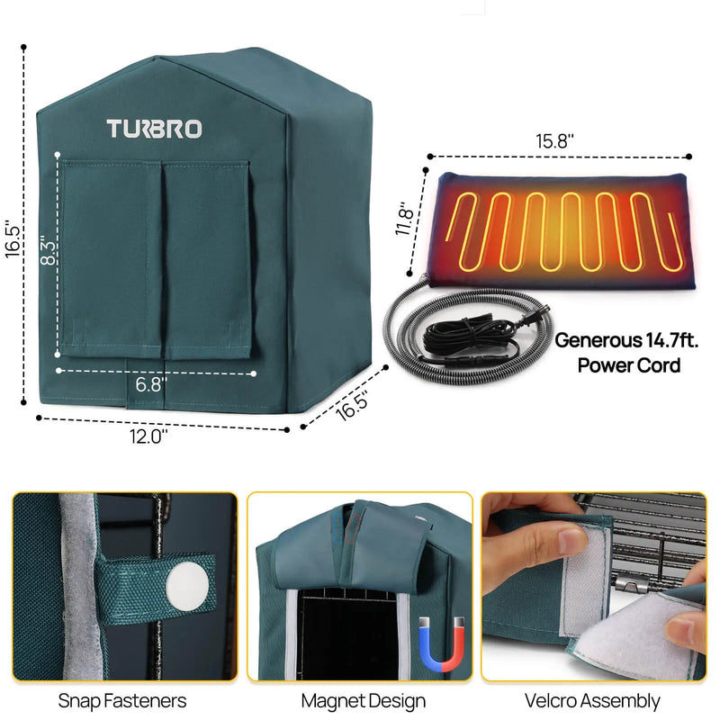 (Open Box) Neighborhood CH17A Heated Cat House by TURBRO