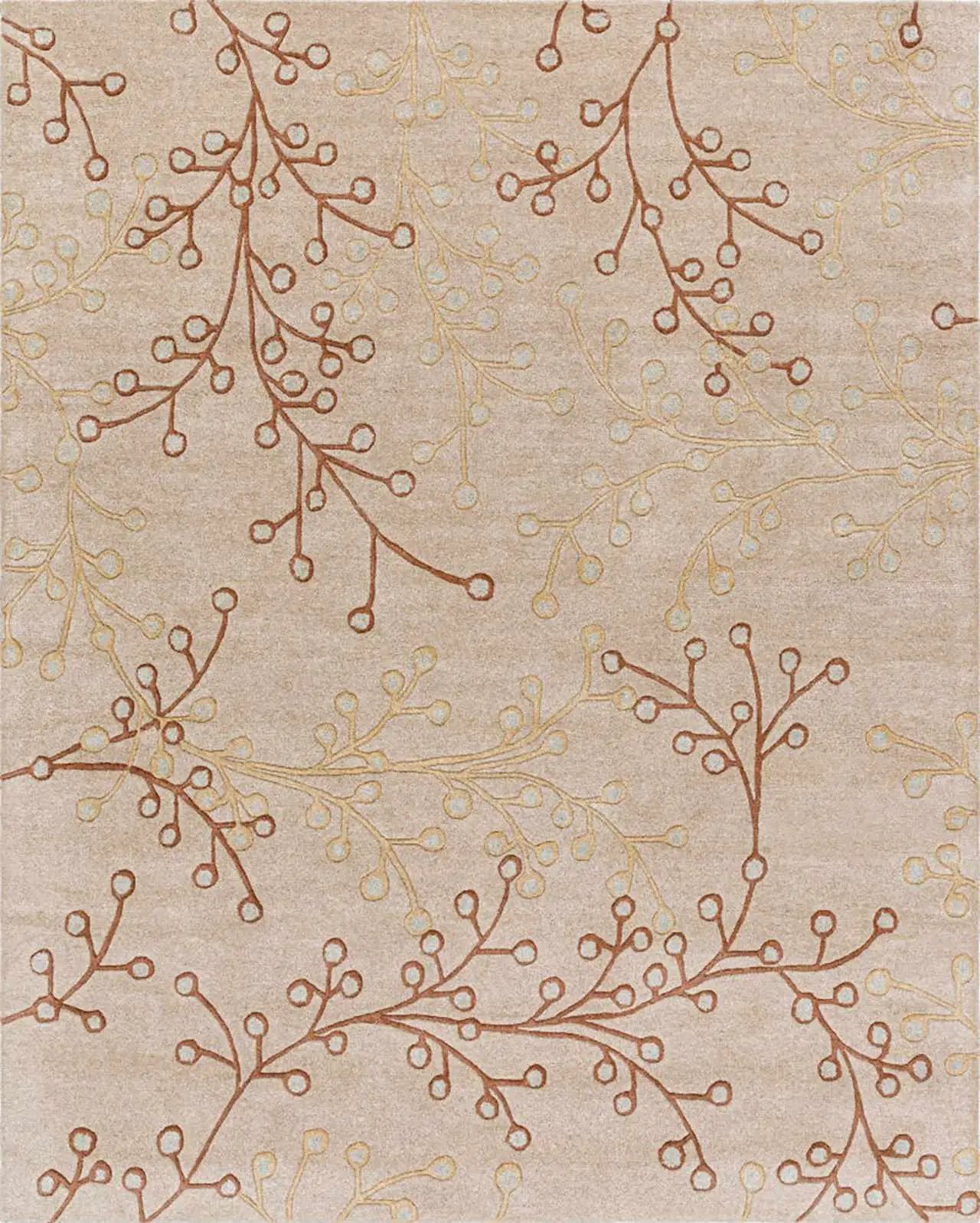 Elsu Beige&Gray Wool Rug by Boutique Rugs