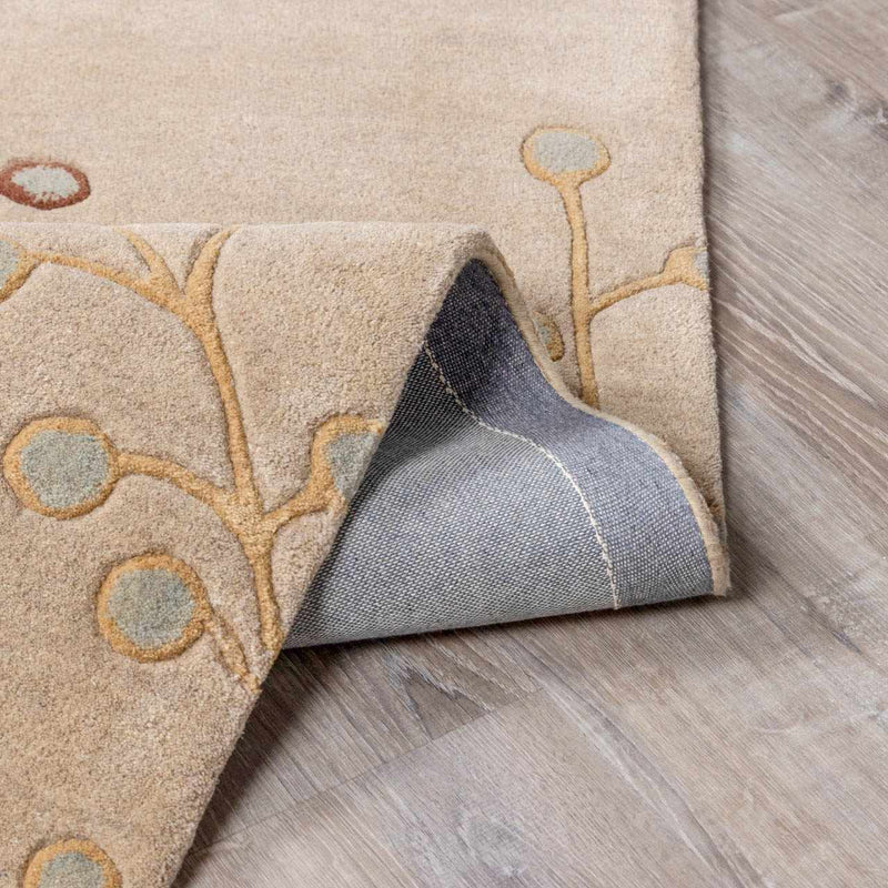 Elsu Beige&Gray Wool Rug by Boutique Rugs