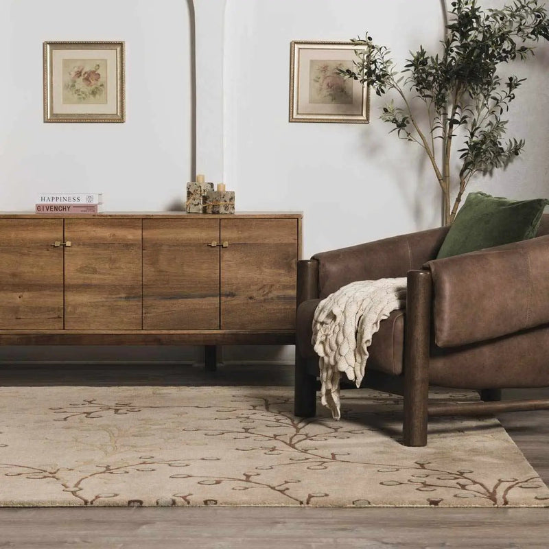 Elsu Beige&Gray Wool Rug by Boutique Rugs