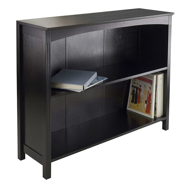 Espresso Sturdy 3 Tier Bookcase Shelf Dresser by HomePacific