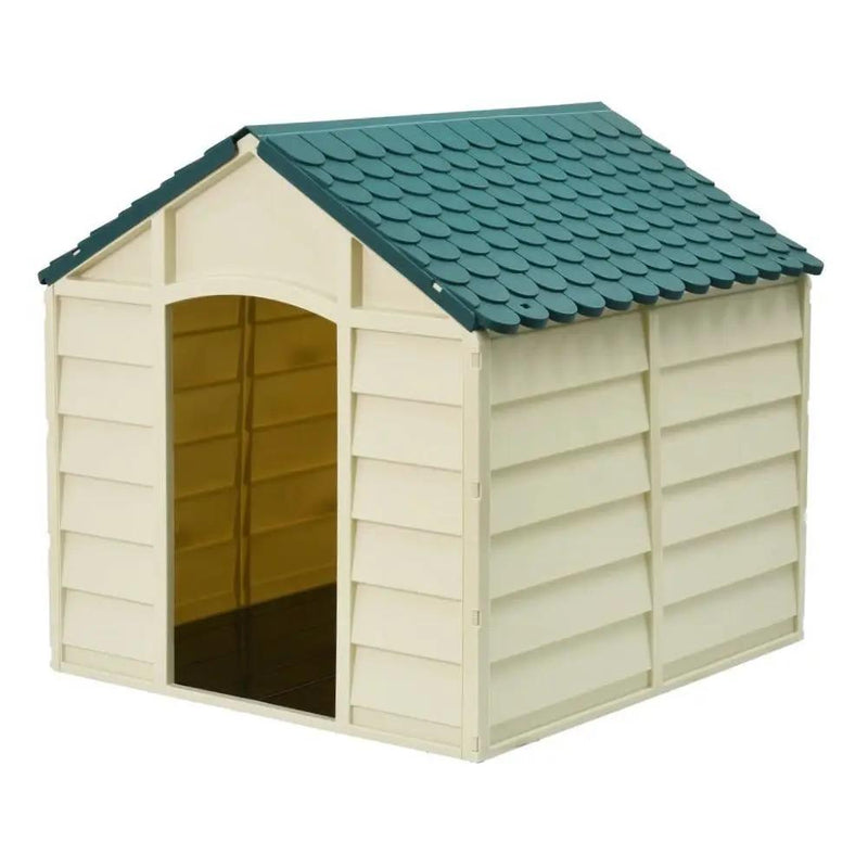 Large Heavy Duty Outdoor Waterproof Dog House in Beige Polypropylene by HomePacific