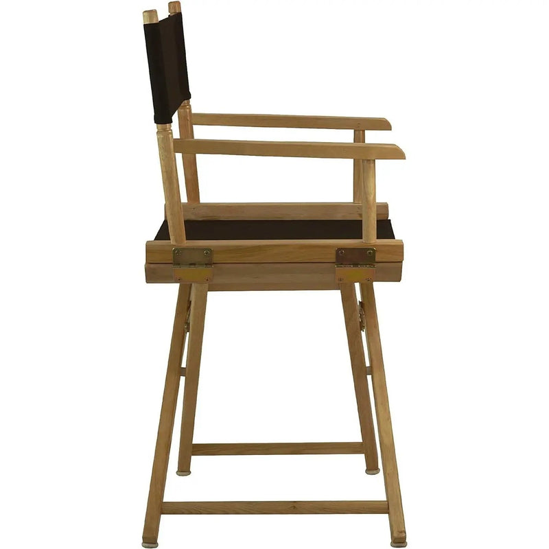 Solid Wood Frame Indoor/Outdoor Patio Dining Directors Chair with Black Seat by HomePacific