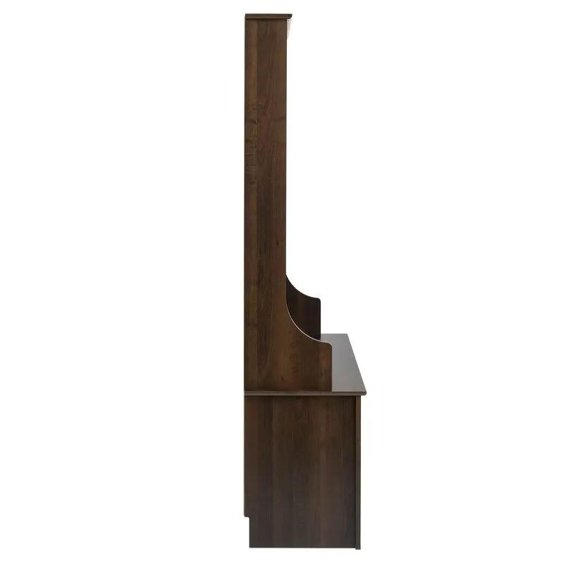 Dark Brown Entryway Hall Tree Shoe Cubbie Coat Rack by HomePacific