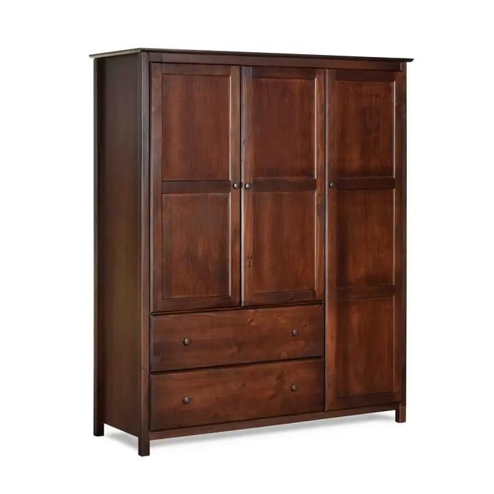 Cherry Wood Finish Bedroom Wardrobe Armoire Cabinet Closet by HomePacific