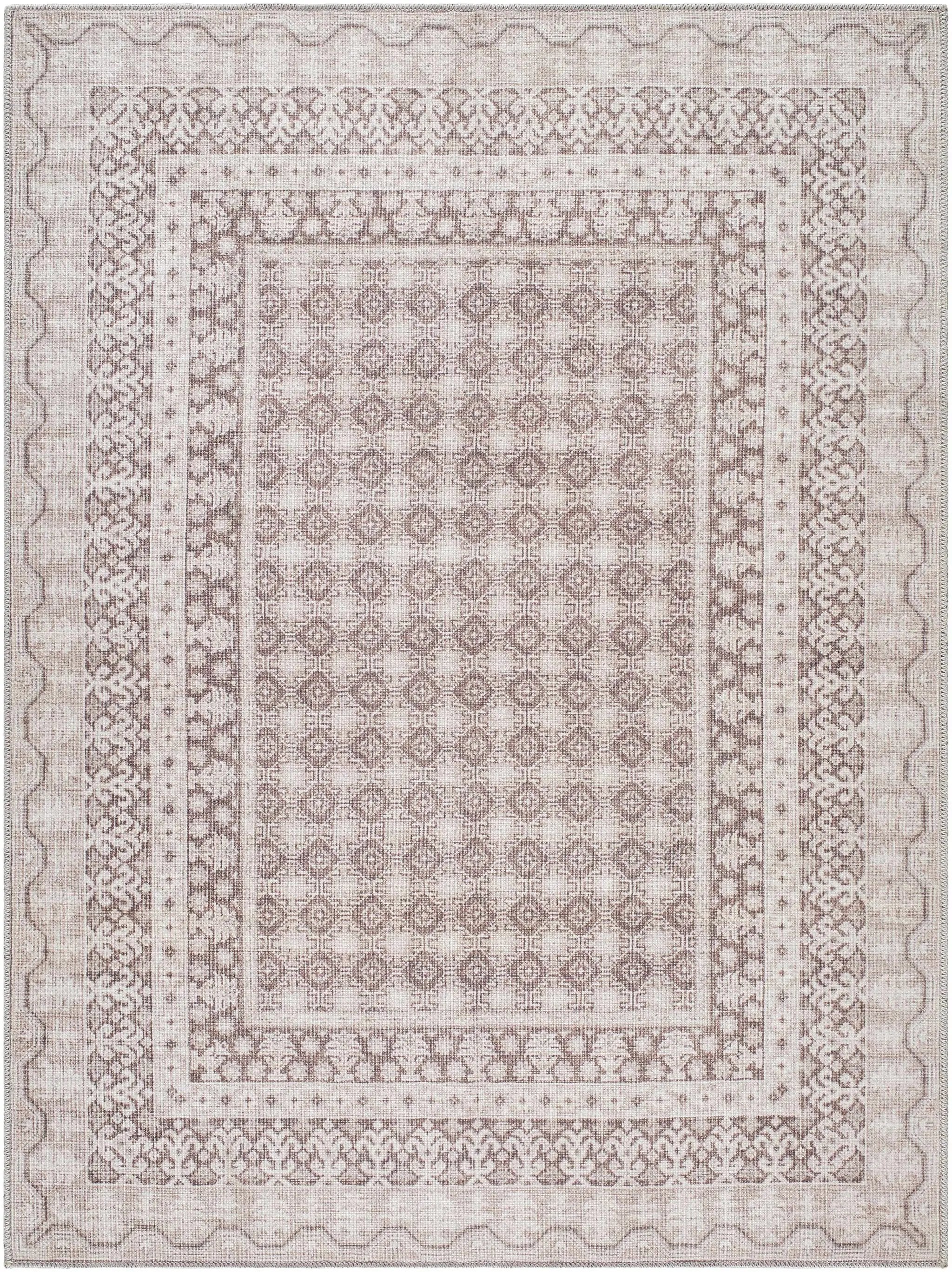 Rainier Light Brown Washable Rug | Our PNW Home X Livabliss by Boutique Rugs