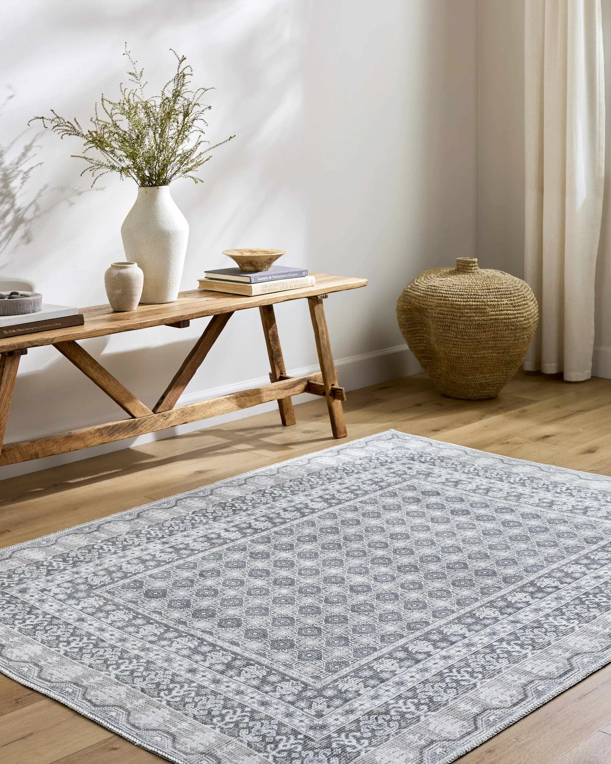 Rainier Gray Washable Rug | Our PNW Home X Livabliss by Boutique Rugs