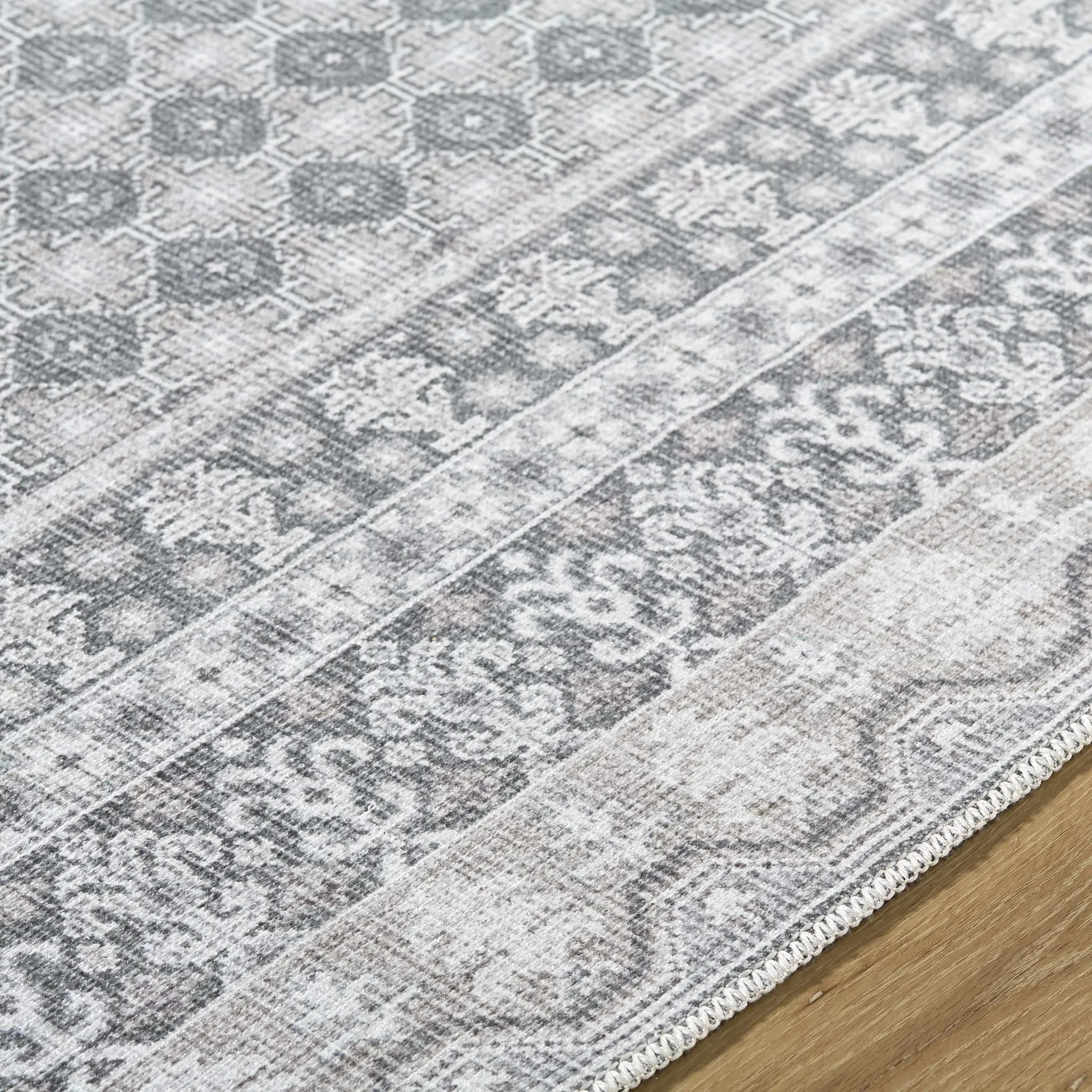 Rainier Gray Washable Rug | Our PNW Home X Livabliss by Boutique Rugs