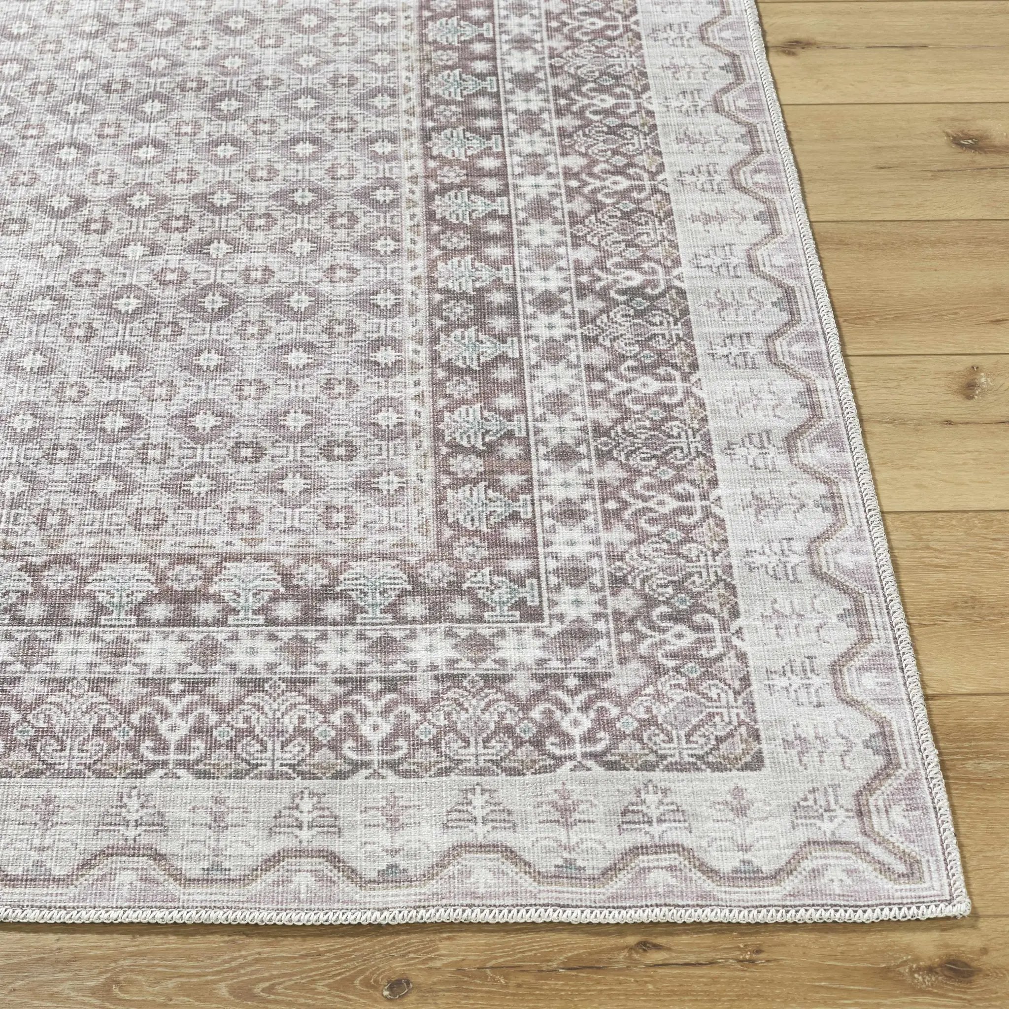 Rainier Brown Washable Rug | Our PNW Home X Livabliss by Boutique Rugs