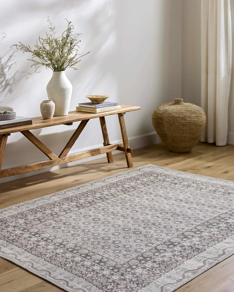 Rainier Brown Washable Rug | Our PNW Home X Livabliss by Boutique Rugs
