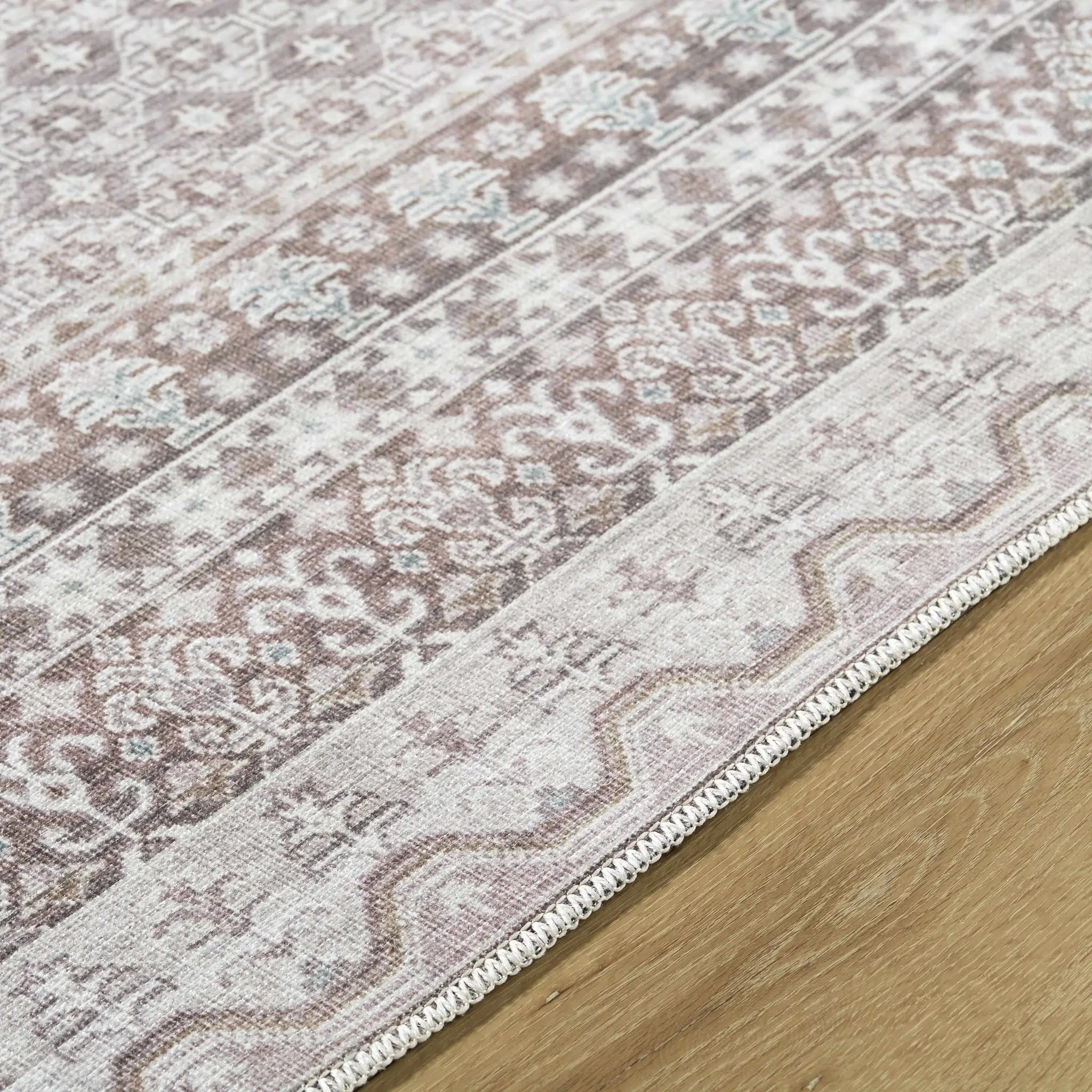 Rainier Brown Washable Rug | Our PNW Home X Livabliss by Boutique Rugs