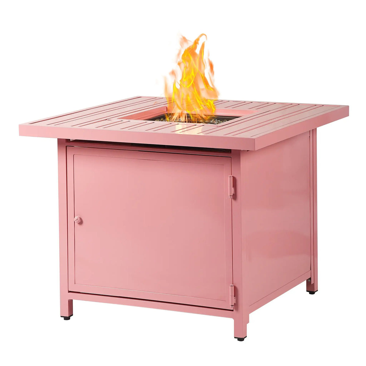 Aluminum 32-in Square Propane Fire Table with Beads, Covers and Lid by Sharicks