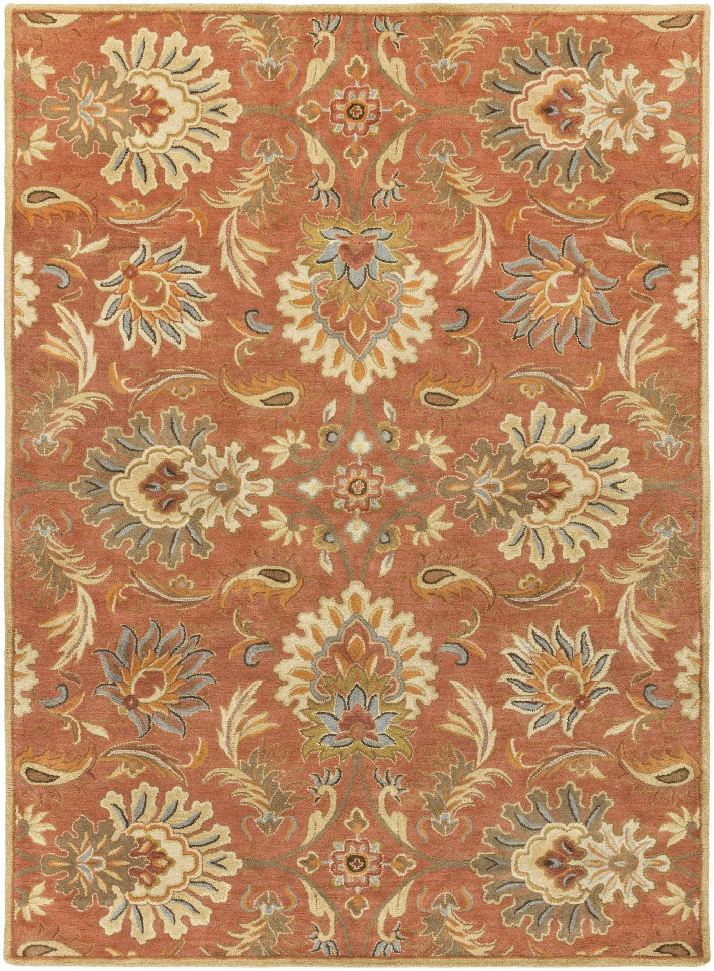 Chesterton Hand Tufted Orange 1112 Area Rug by Boutique Rugs