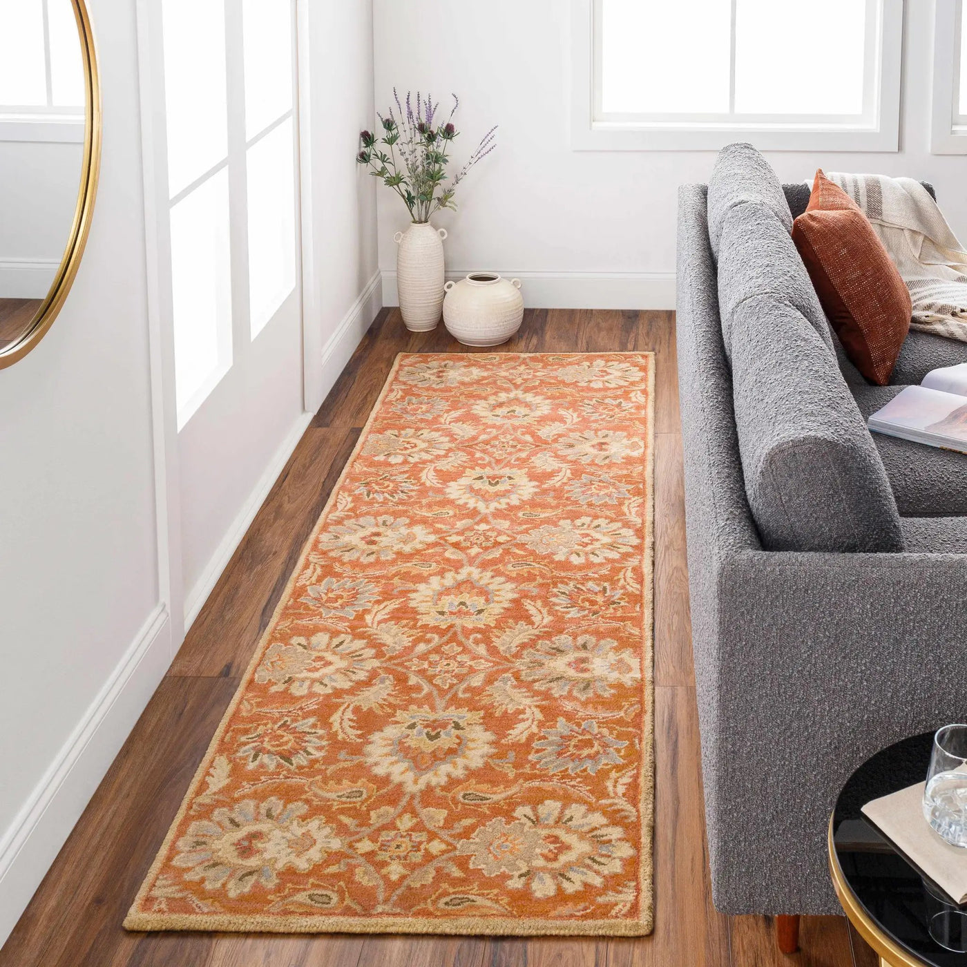 Chesterton Hand Tufted Orange 1112 Area Rug by Boutique Rugs