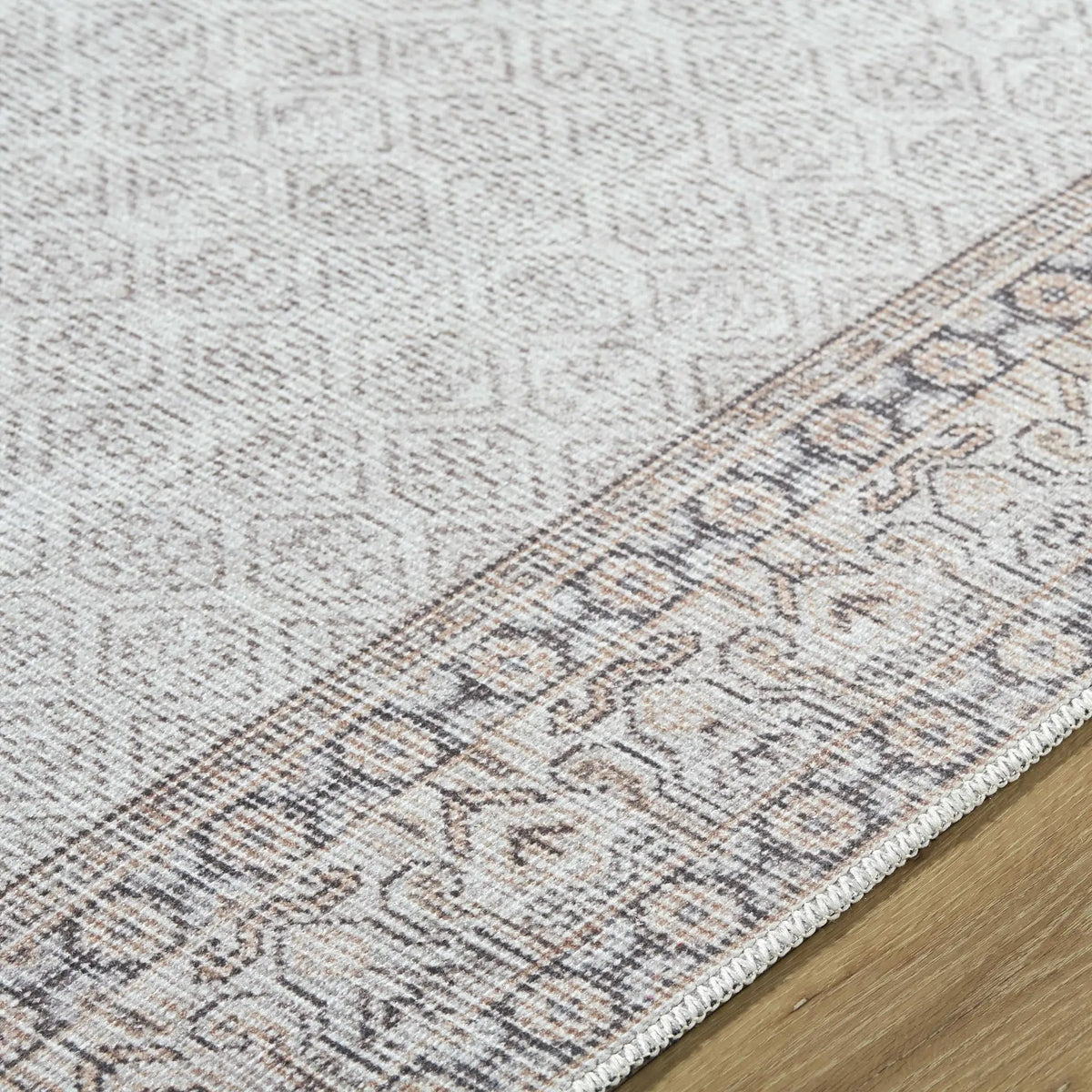 Rainier Cottage Border Beige Washable Rug | Our PNW Home X Livabliss, photo 9 of 10